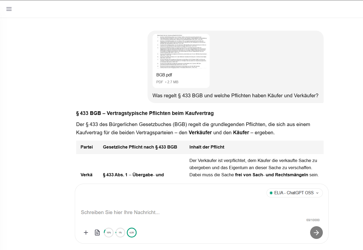 Dokumente analysieren und Fragen stellen