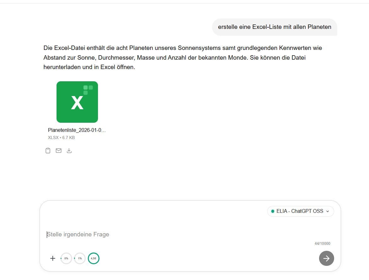 Excel-Dateien erstellen lassen